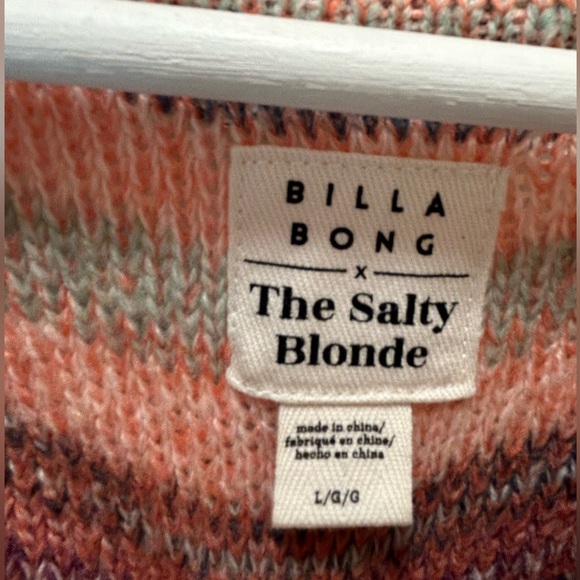 Billabong x The Salty Blonde Collab crewneck pullover cosy sweater - Picture 6 of 6